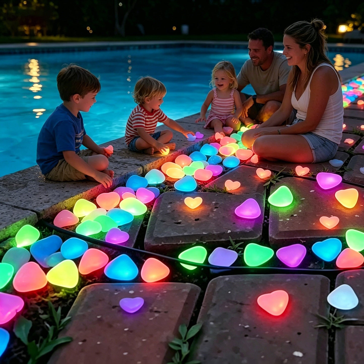 🌈2026 Summer Best-Sellers 🔥 Colorful Glowing Heart-Shaped Stones