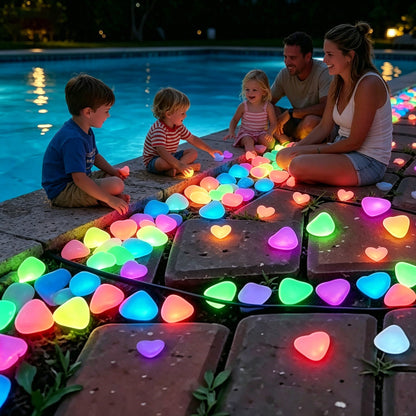 🌈2026 Summer Best-Sellers 🔥 Colorful Glowing Heart-Shaped Stones