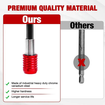 🔥LAST DAY 49% OFF 🛠️Drill Bit Extension 2/4/6/12'', Magnetic Bit Holder 4 Pcs, Drill Extension Bit Holder 1/4'' Hex