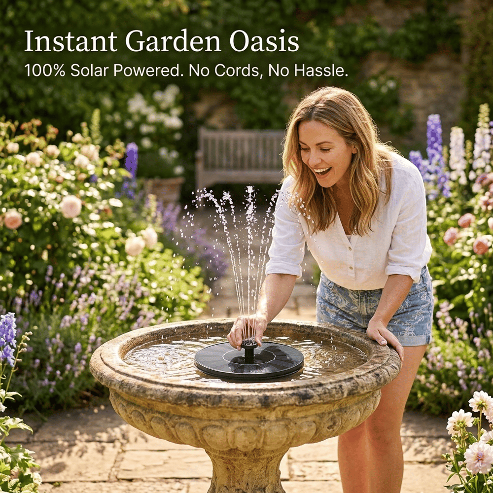 🌞 Solar Bird Bath Fountain Pump