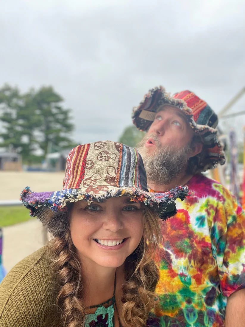 🔥Last Day 55% OFF - 🍄🎩Patchwork Multicolored Mushroom Hemp Hat with Hidden Pocket Fedorahats