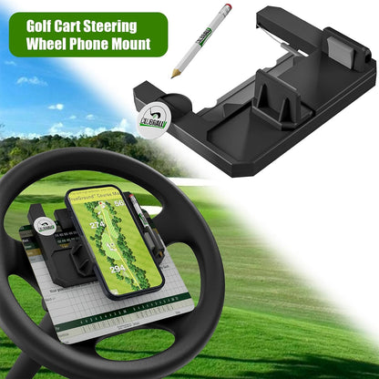 🔥Hot Sale 49% off - 🌟⛳ Clip-On Phone Holder for Golf Cart Steering Wheel – Quick Install & Firm Grip