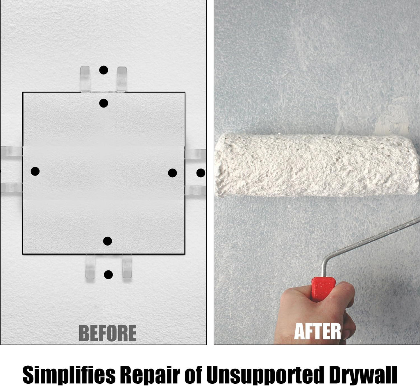 🔥LAST DAY 49% OFF - 🛠️🔩Drywall Repair Clips Kit - No-Stud Wall Patch Support