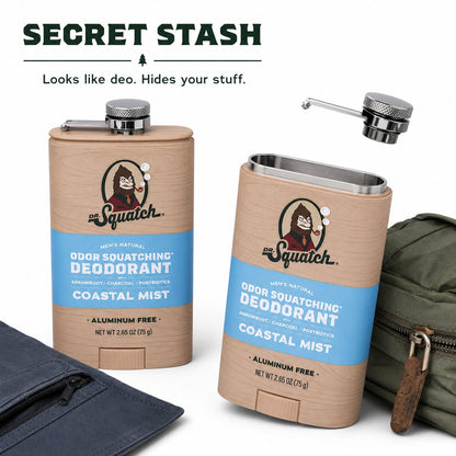 🔥LAST DAY 49% OFF - 🌊 Dr. Squatch Coastal Mist Deodorant 2-Pack | Aluminum-Free, No Stains + Free Hidden Flask! ✨