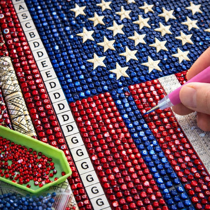 (Beginner-Friendly!)💎🇺🇸 American Flag DIY 5D Diamond Painting Kit❤️(✨Buy 2 Free Shipping)