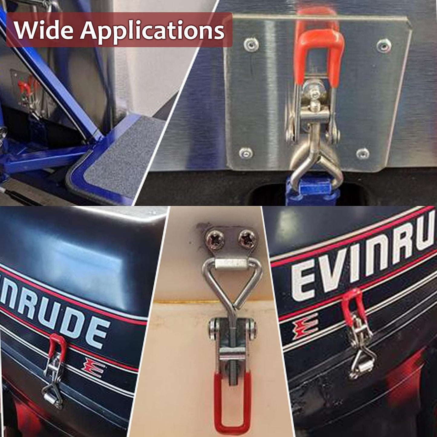 🔒 3 Sizes Heavy-Duty Adjustable Toggle Latch Clamps | Rustproof Pull Latches With Lock Hole