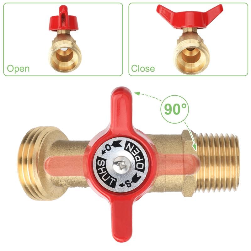 🔥LAST DAY 49% OFF - 🛠️💧275-330 Gallon IBC Tote Tank Adapter - 2.44" Fine Thread, 1/2" NPT × 3/4" GHT Male Fittings with Garden Hose Quick Connector