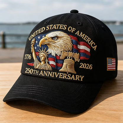 🗽Eagle & Liberty – United States 250th Anniversary Printed Hat🦅(Breathable & Lightweight Comfort & Unisex Fit)