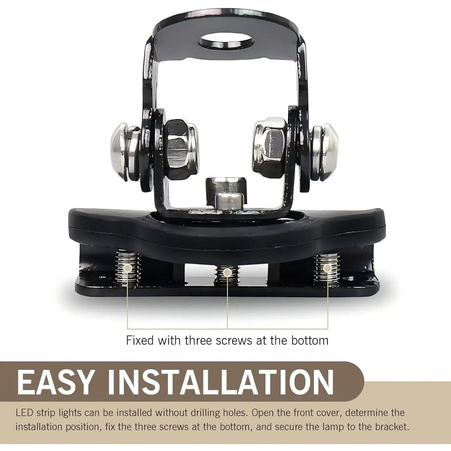 🔥LAST DAY 49% OFF - 🛠️🚗2PCS Universal Hood LED Light Bar Mounting Brackets