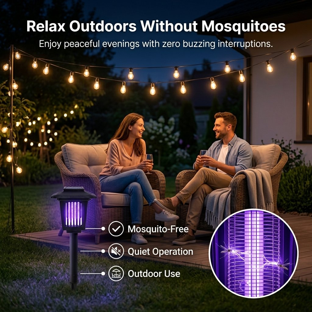 ⚡Summer Hot Sale 49% OFF🔥Solar Mosquito Zapper Light – Outdoor Garden Stake Lamp