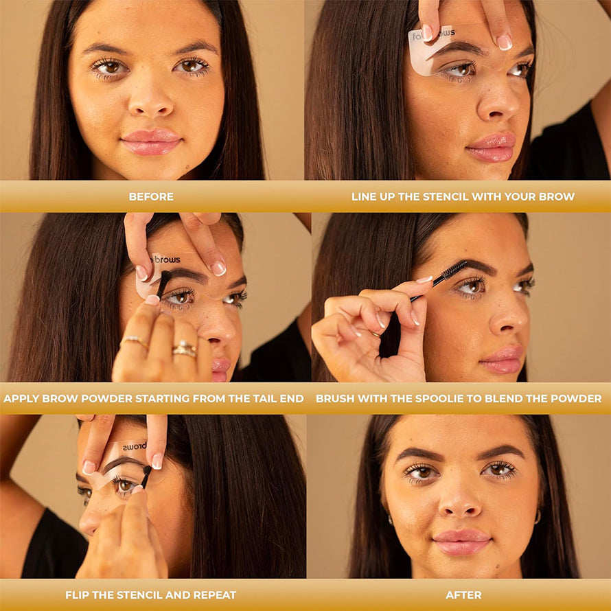 ✨Eyebrow Stencil Kit with Powder & Brush