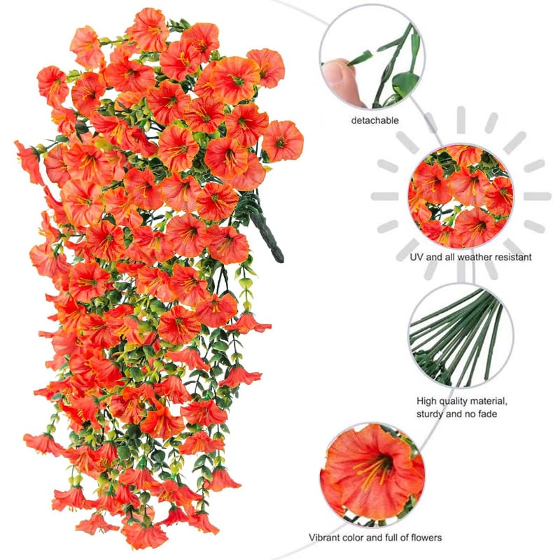 UV Protective Colored Artificial Morning Glory