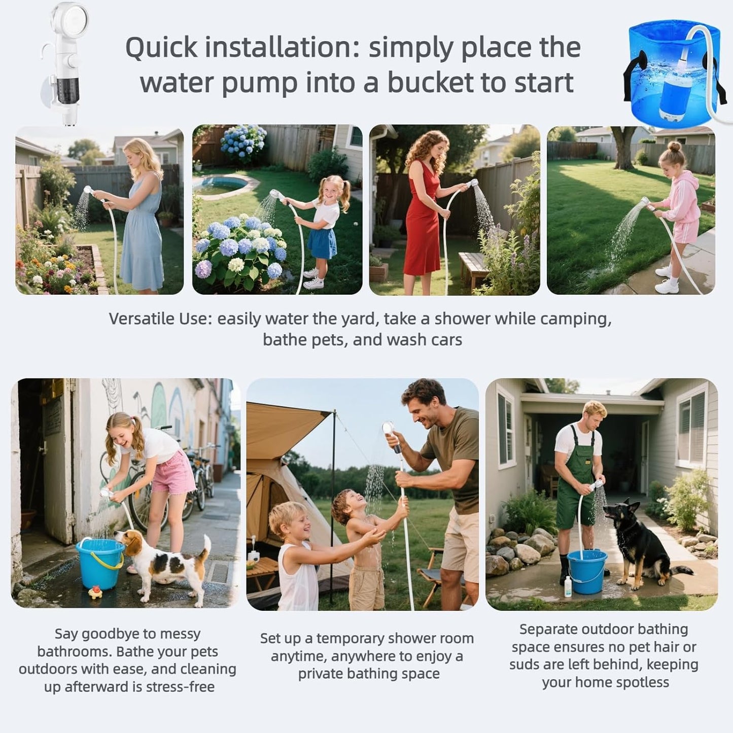 🚿 Stay Fresh Outdoors 49% OFF✨ Portable Camping Shower with Adjustable Flow
