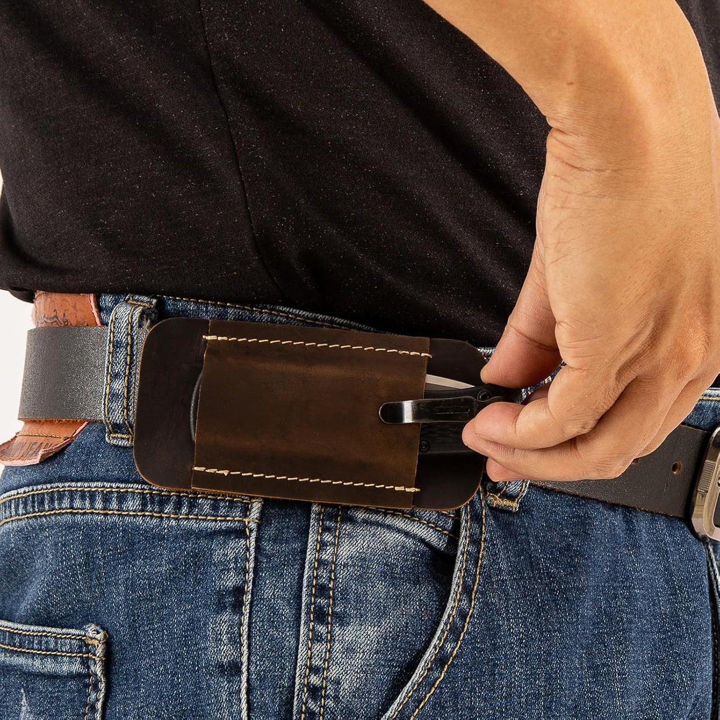 🔥The Ultimate Gift for Men🎁Leather Knife Sheath for Belt