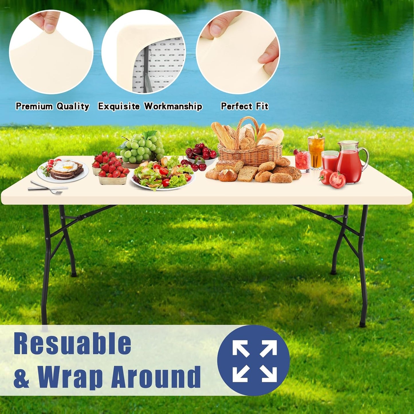 ✨Stretch Fabric Table Top Cap Cover