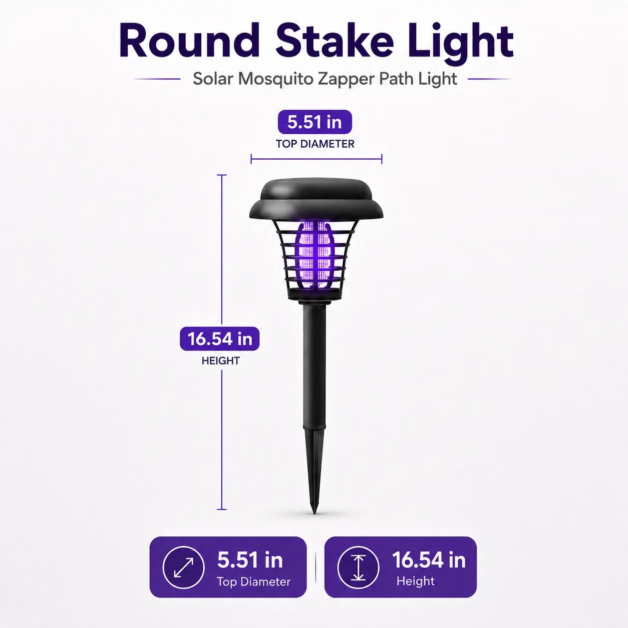⚡Summer Hot Sale 49% OFF🔥Solar Mosquito Zapper Light – Outdoor Garden Stake Lamp