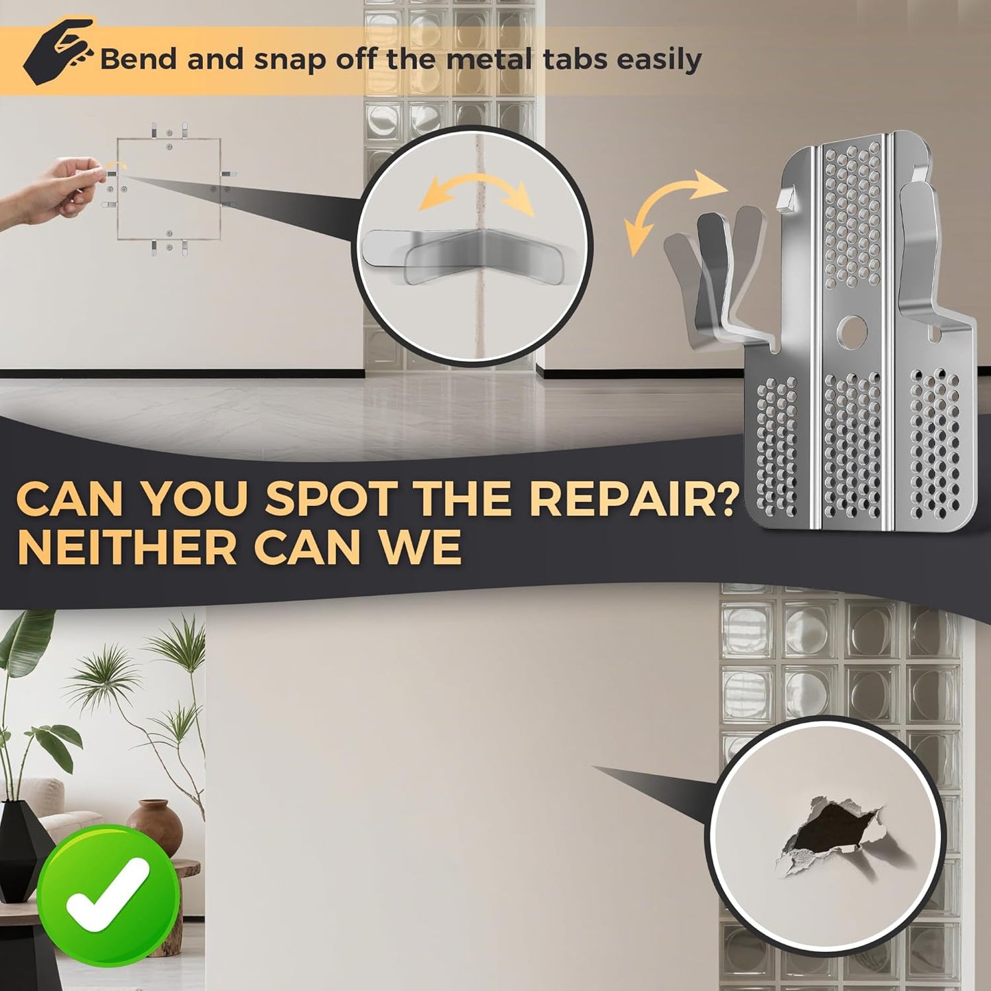 🔥LAST DAY 49% OFF - 🛠️🔩Drywall Repair Clips Kit - No-Stud Wall Patch Support