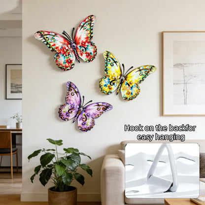 🦋 4-Pcs Metal Butterfly Wall Decor