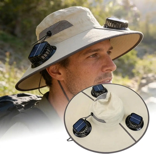 🔥Father's Day Best Sellers ☀️2026 New Three Solar Fan Outdoor Cooling Fan Hat