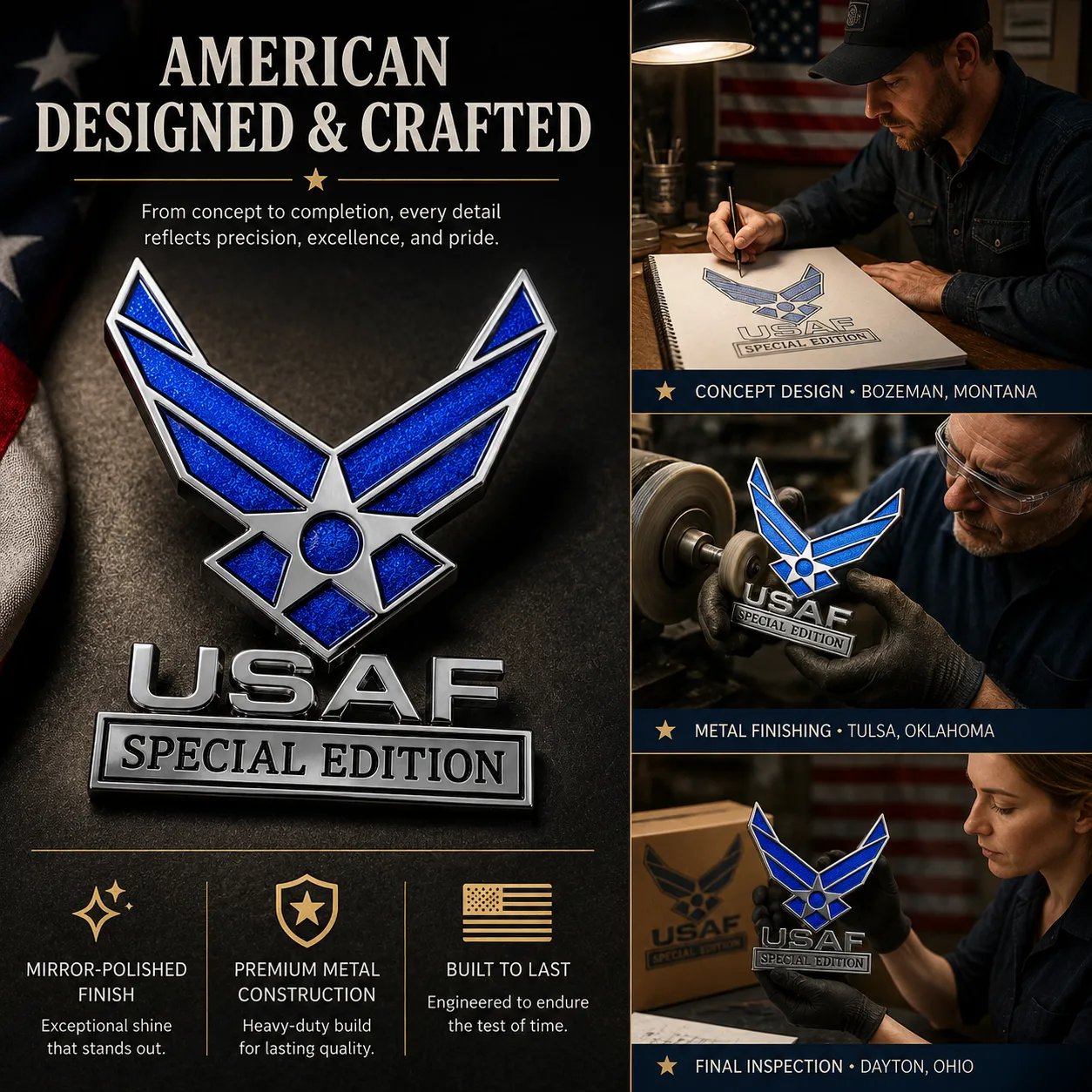⚡️USAF Edition Metal Emblem