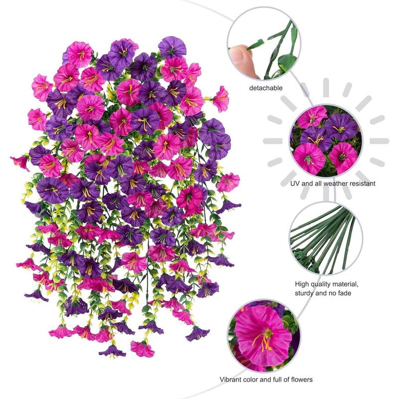 UV Protective Colored Artificial Morning Glory