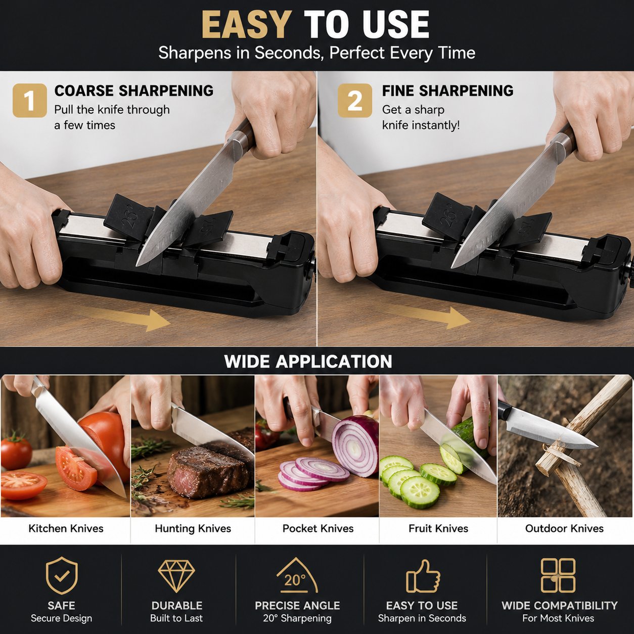 🔥Father's Day Special 49% OFF🛠️🔪Venture Portable Knife Sharpener