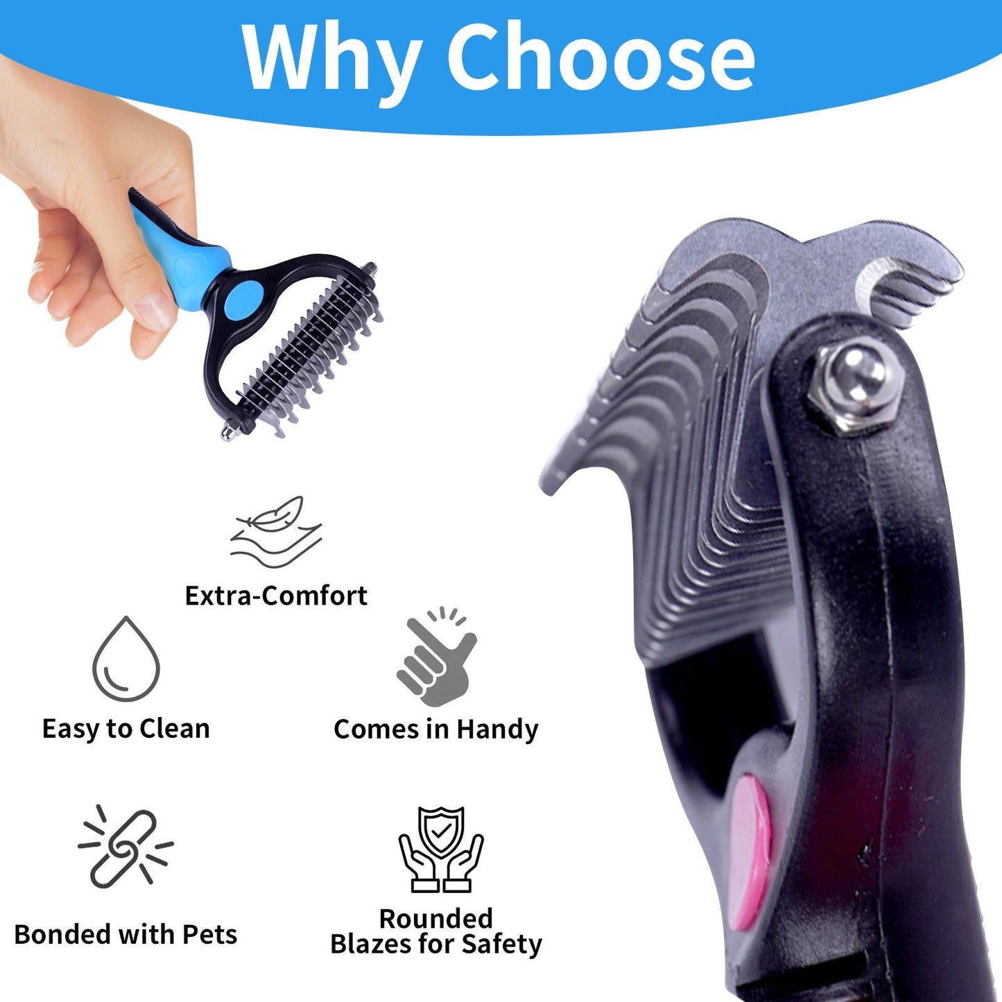 🐾 FLASH SALE: 50% OFF! ✨🐶 Double-Sided Deshedding Pet Brush🐶