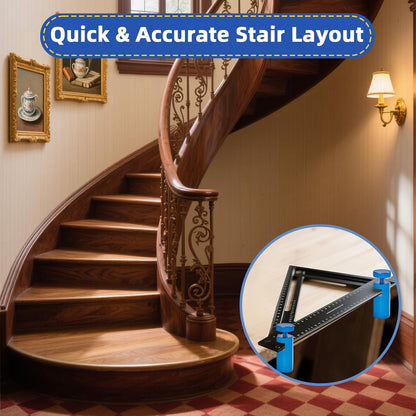 🔥LAST DAY 49% OFF 🛠️Tall Stair Gauges for Framing Square with Holder, for Carpentry Squares, Framing Jig Circular Saw