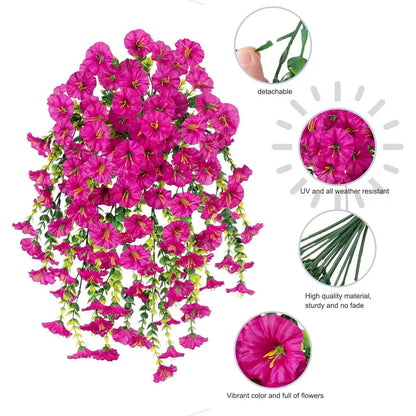 UV Protective Colored Artificial Morning Glory