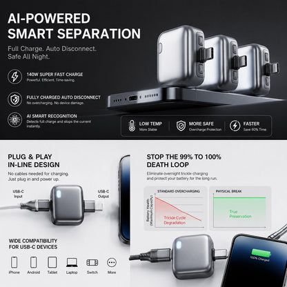 ⚡140W Auto Disconnect Charger
