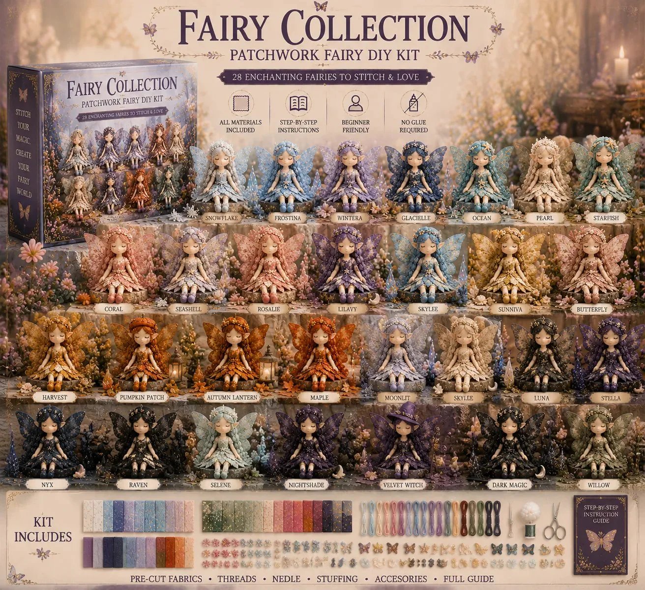 🔥LAST DAY 49% OFF - 🧵Fairy Patchwork DIY Collection
