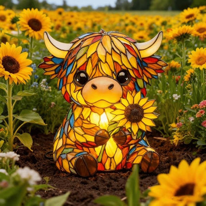 🌻Mother's Day Sale 49% OFF- 🐮Highland Cow Sunflower Lamp