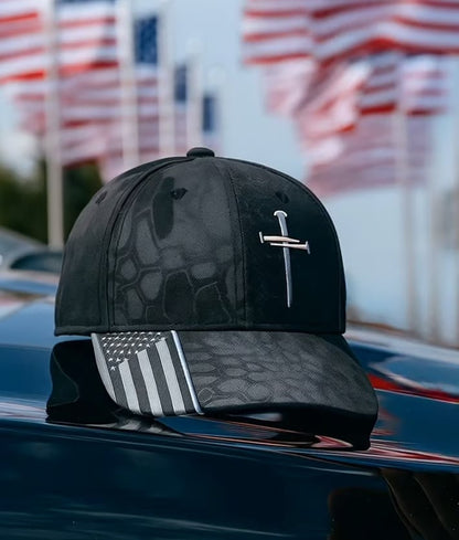 2026 New Year Hot Sale 49% OFF🔥Jesus 3-Nail Cross & Crown of Thorns Christian Embroidered Adjustable Hat ✝️