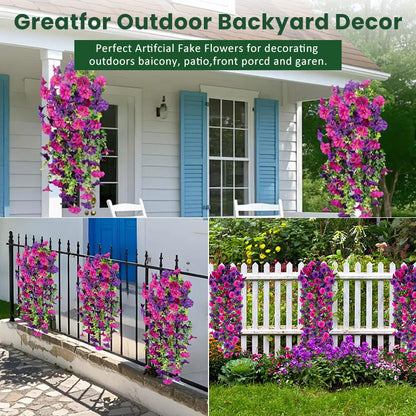 UV Protective Colored Artificial Morning Glory