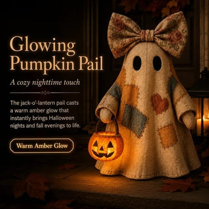 👻✨Lighted Vintage Patchwork Ghost