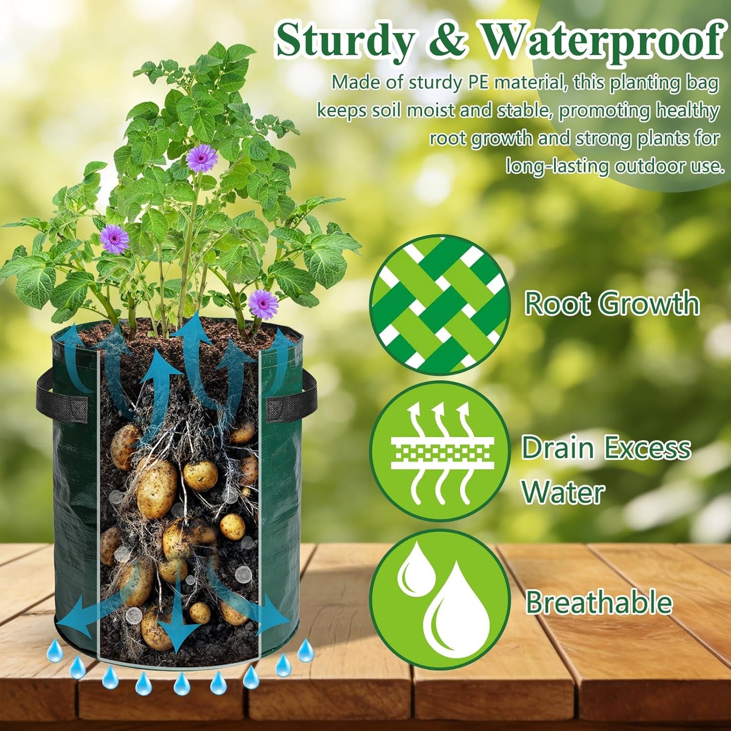 🌱Large 10-Gallon Grow Bags