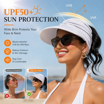 🔥Summer Hot Sale 49% OFF☀️Women's UPF 50+ UV Protection Sun Visor Hat