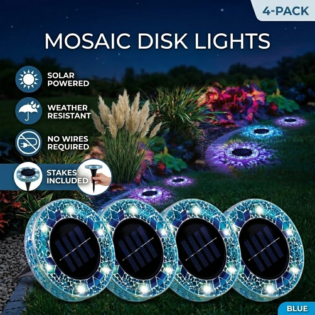 🔥FREE SHIPPING✨Waterproof Outdoor Glass LED Garden Stake Lighting