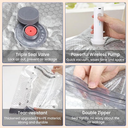 🔥Cordless Travel Vacuum Storage Compression Bag Set✈️