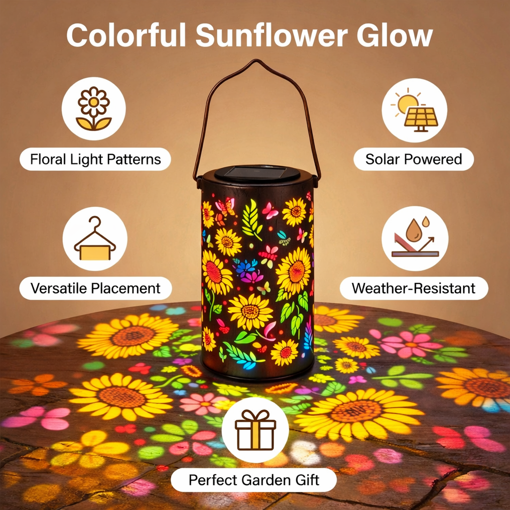 🌻Colorful Sunflower Glow Solar Garden Lantern