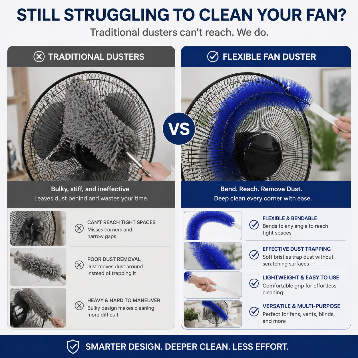 ✨ Reusable Bendable Microfiber Dust Cleaner