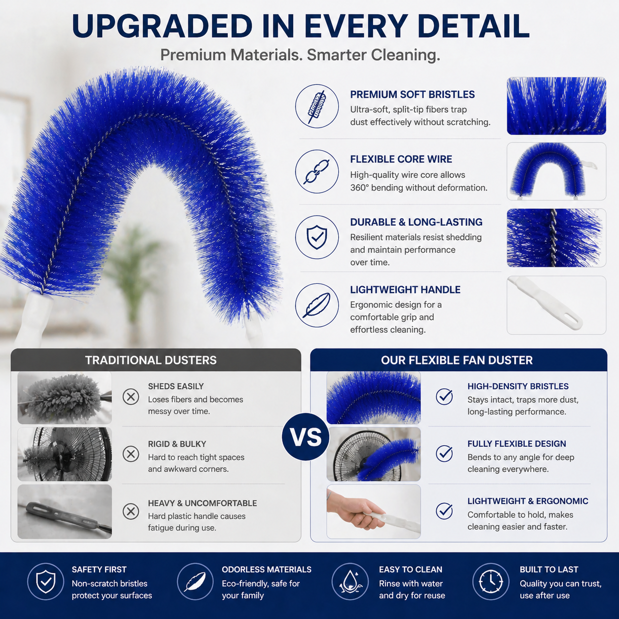 ✨ Reusable Bendable Microfiber Dust Cleaner