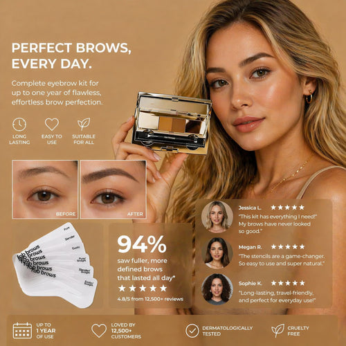 ✨Eyebrow Stencil Kit with Powder & Brush