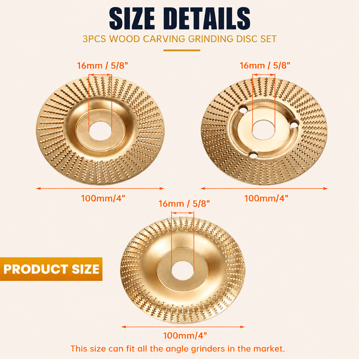 ⚒️Heavy-Duty Wood Carving Disc Set (3PCS)