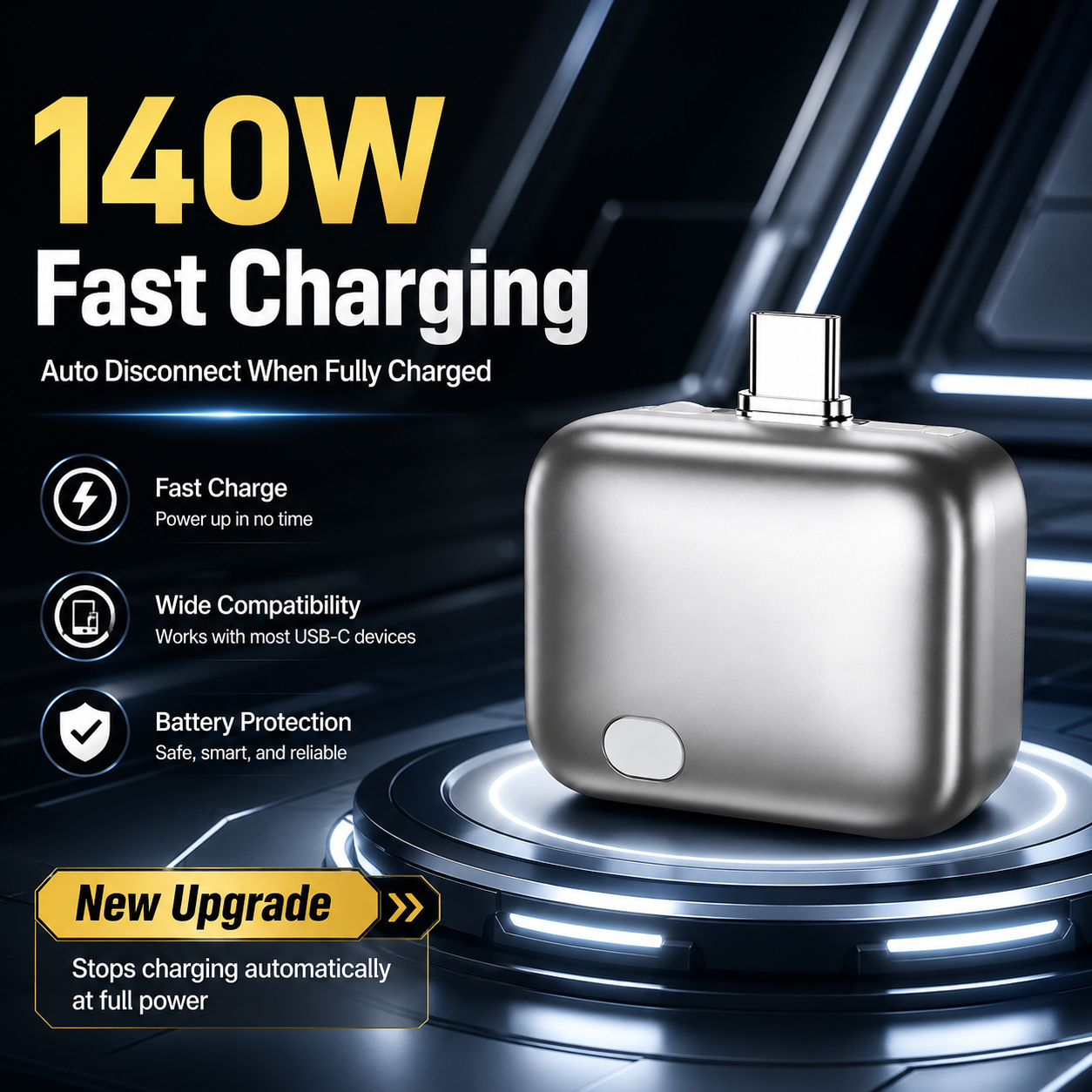 ⚡140W Auto Disconnect Charger