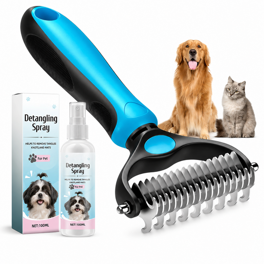 🐾 FLASH SALE: 50% OFF! ✨🐶 Double-Sided Deshedding Pet Brush🐶