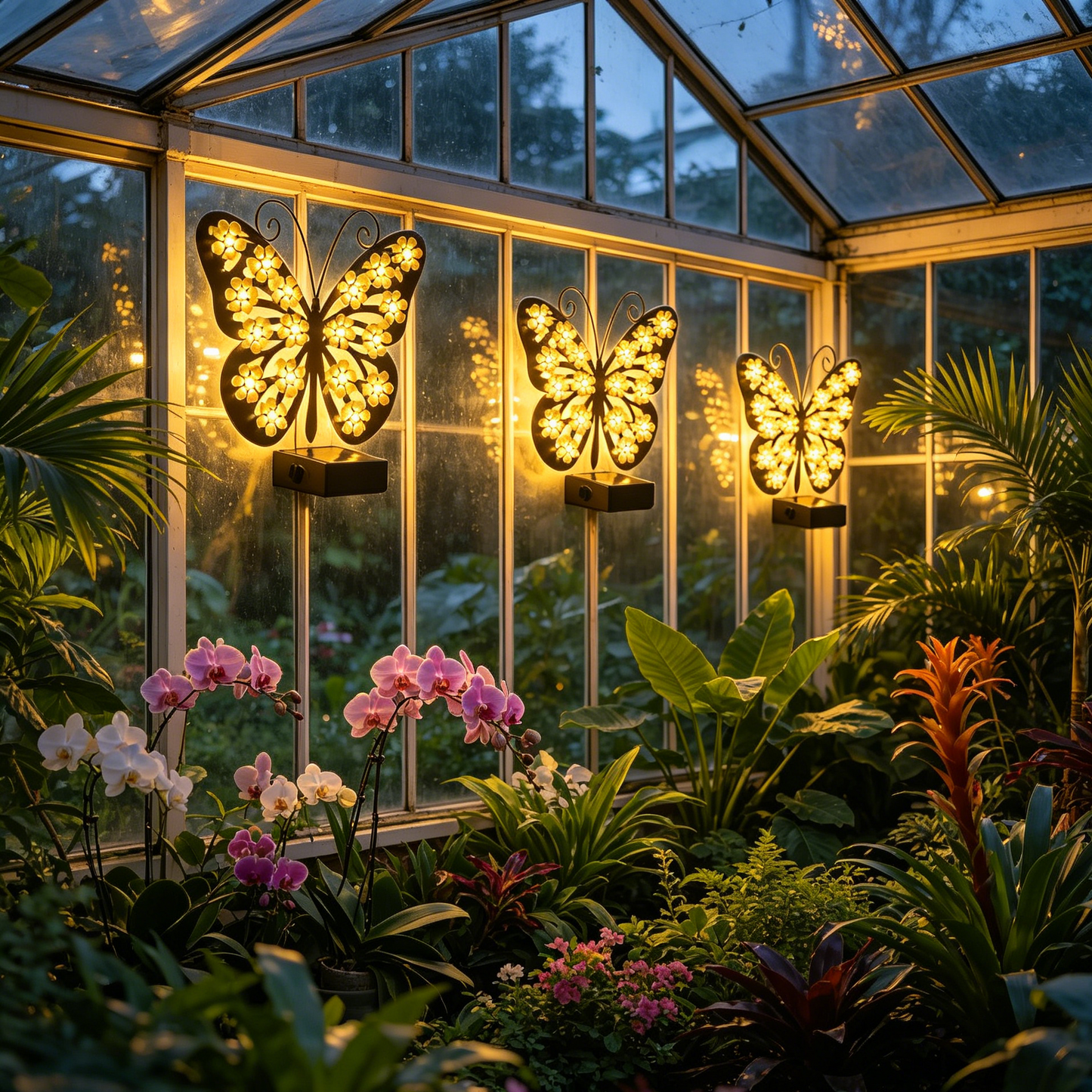 🦋🌙Outdoor Metal Butterfly Solar Garden Light