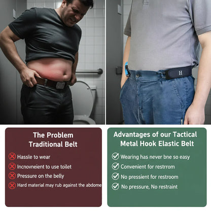 ✨Father's Day 49% OFF🎁Tactical Metal Hook Elastic Belt (Unisex)