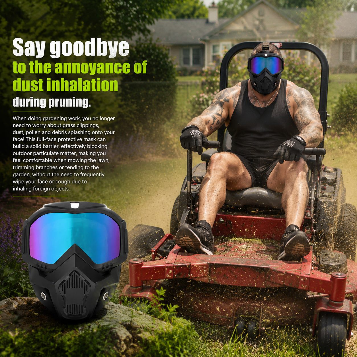 🔥 Full Face Cooling Anti-Fog Dustproof Outdoor Protection Mask