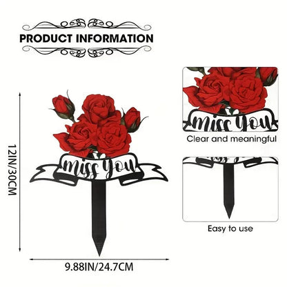 🐦💖Metal Cemetery Memorial Plaque for Remembrance✝️